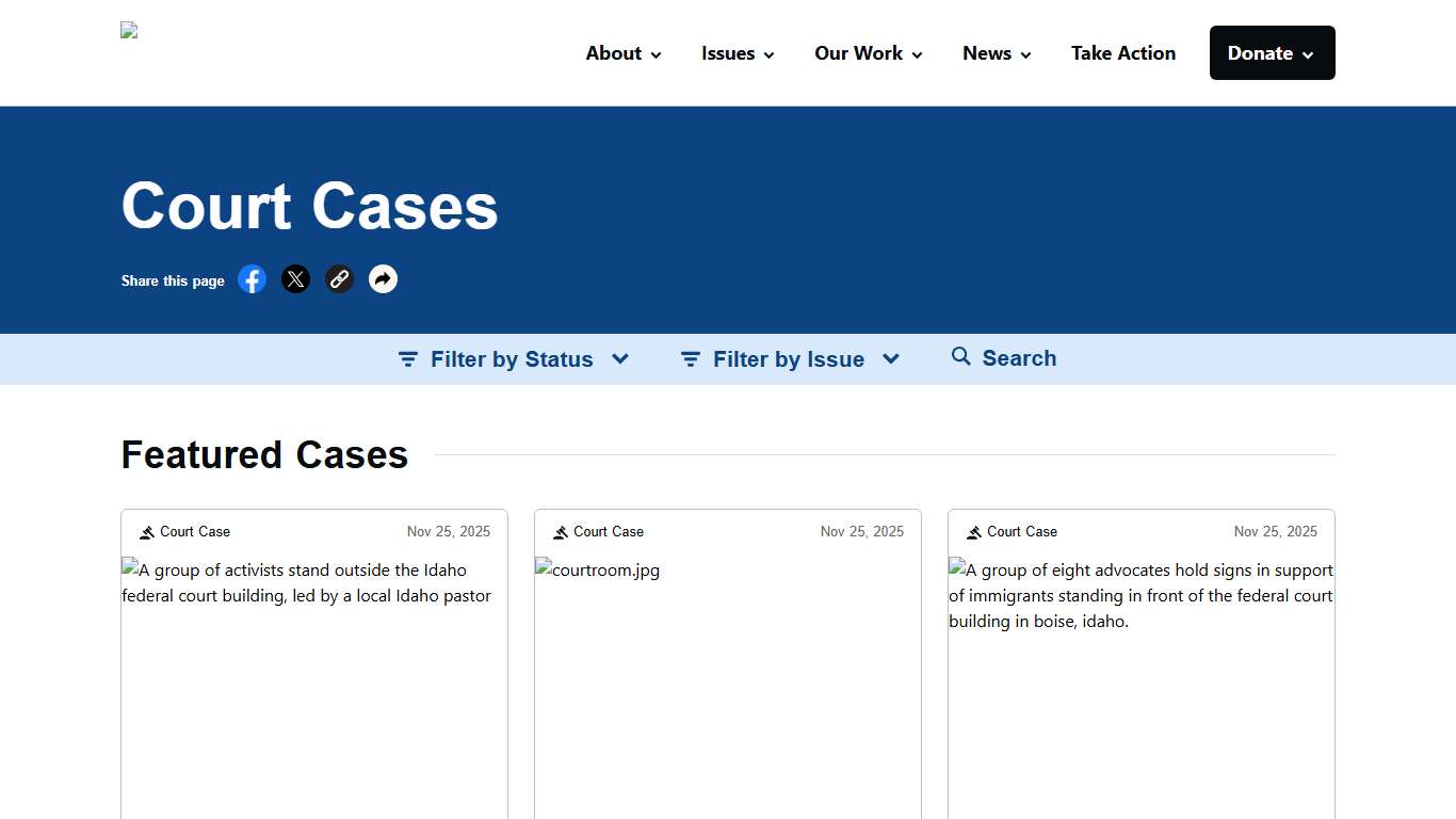Cases - Page 3 of 3 - ACLU of Idaho